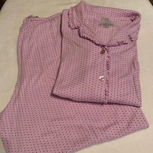 Cabernet pink w/ brown polka dot pajamas XL